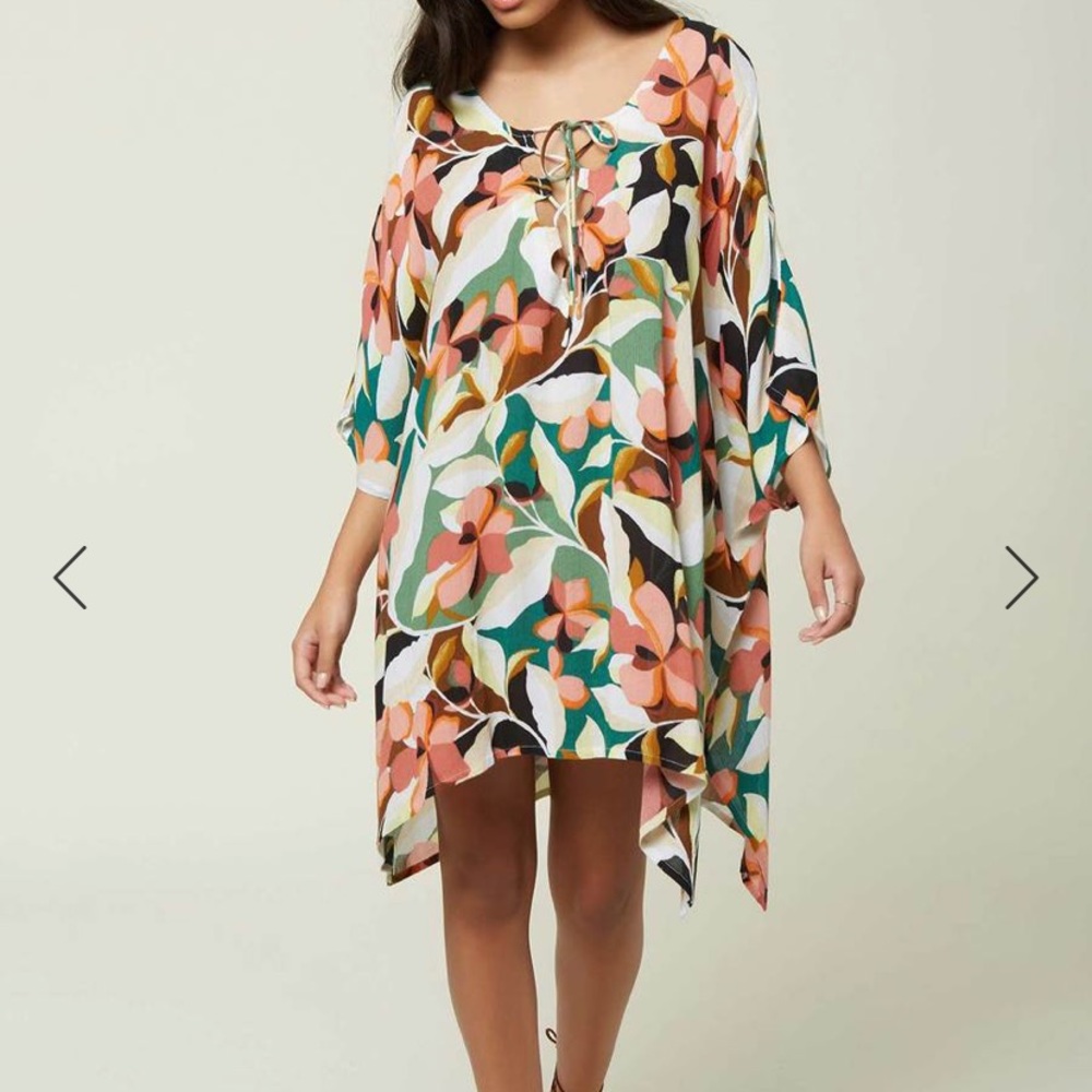 O’Neill beach coverup Tamra colorful floral XS S NWT boho feminine